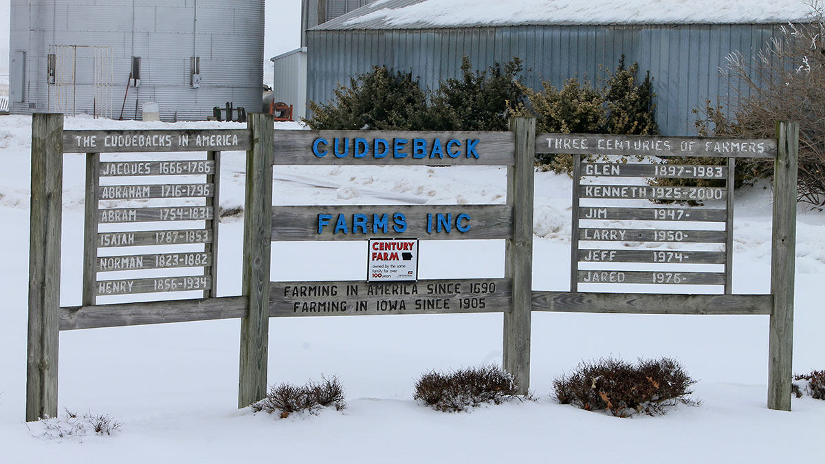 Cuddeback farm sign